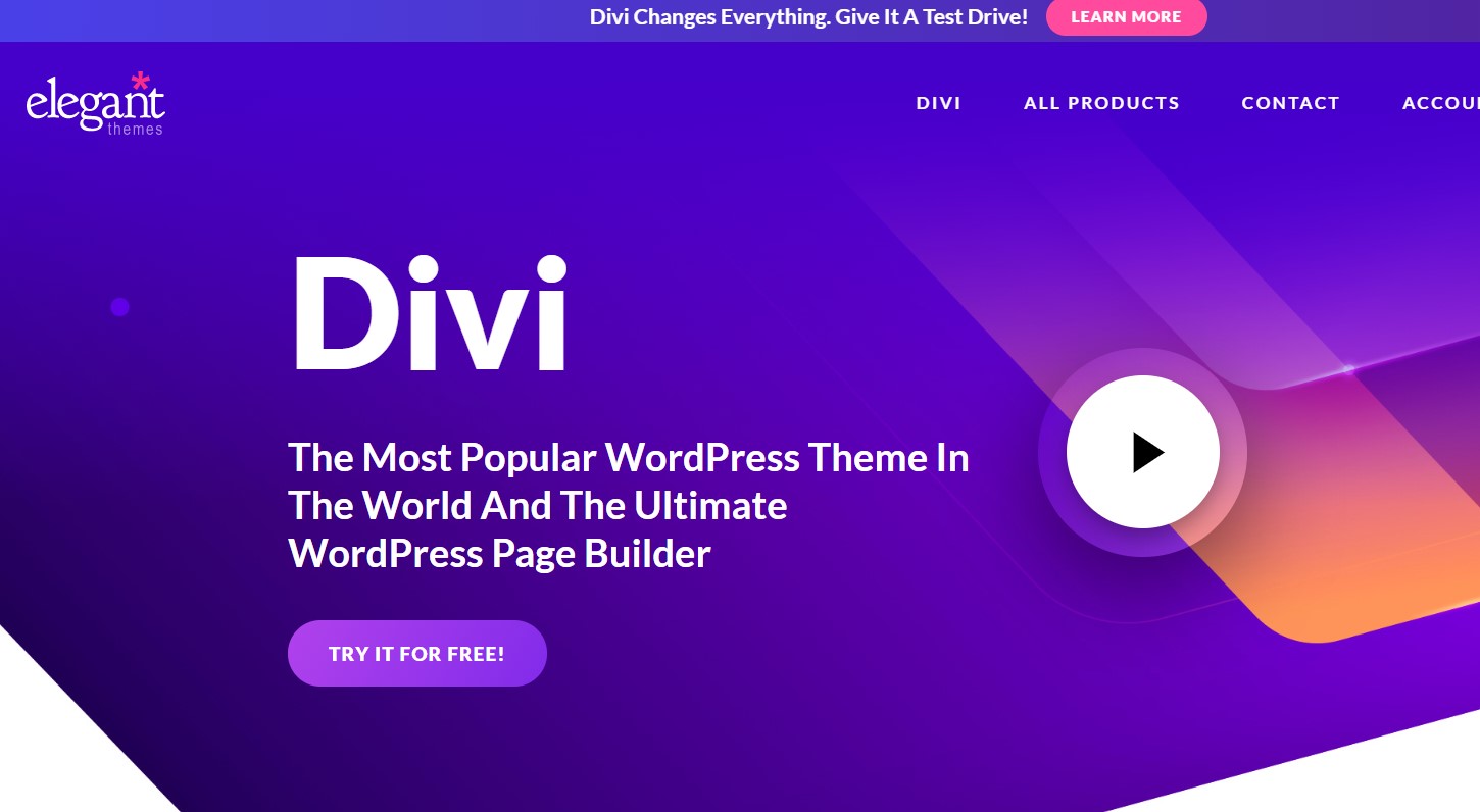 Divi Theme Homepage WordPress