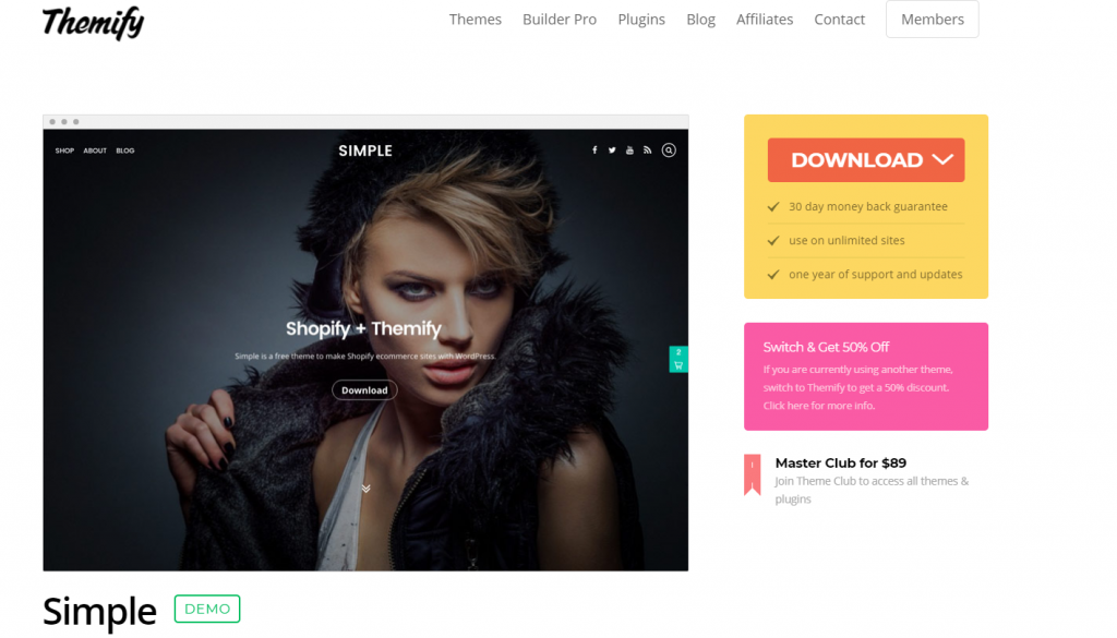 Simple WordPress theme